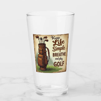Golf Breathe And Play Golf Glass
