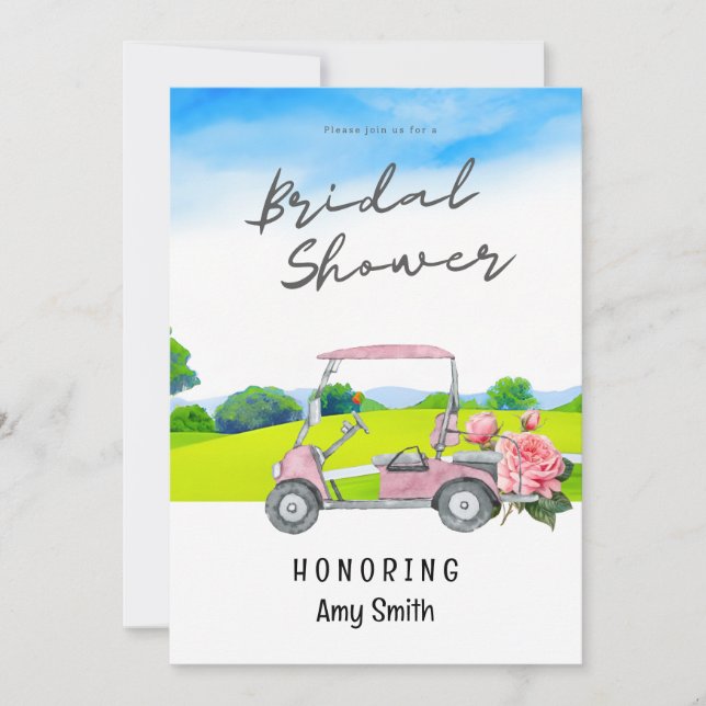 Golf Bridal Douche invitation pour golfeur (Devant)