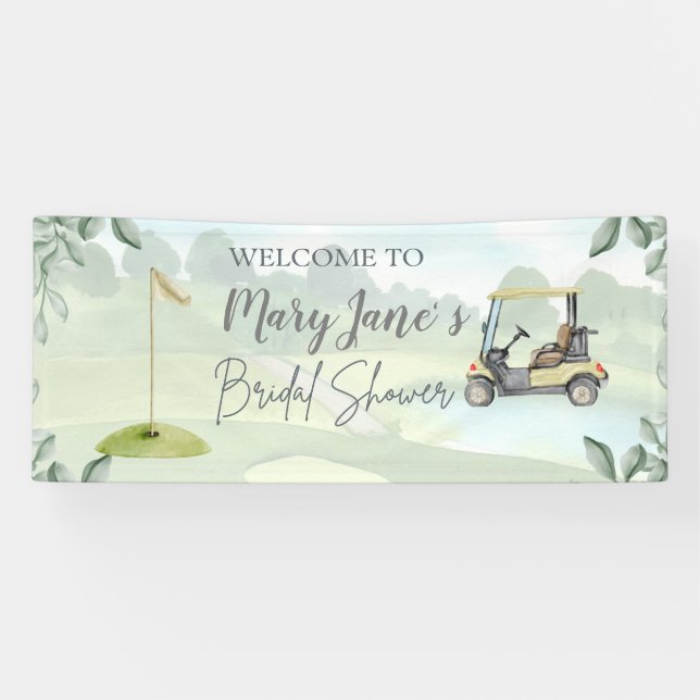 Golf Bridal Shower for Golfer  Banner (Horizontal)