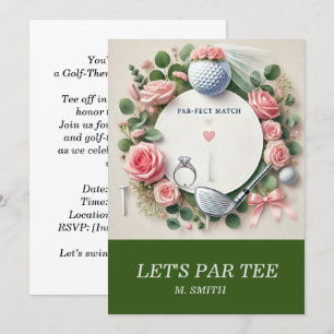 Golf Bridal Shower themed with golf ball Invitation