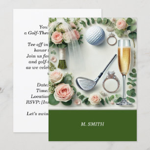 Golf Bridal Shower themed with golf ball  Invitation