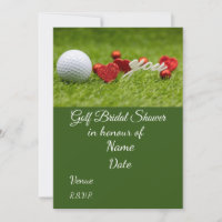 Golf Bridal Shower with golf ball  Save the Date