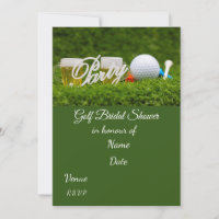 Golf Bridal Shower with golf ball Save the Date