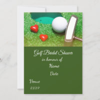 Golf Bridal Shower with golf ball Save the Date