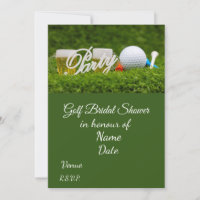 Golf Bridal Shower with golf ball Save the Date