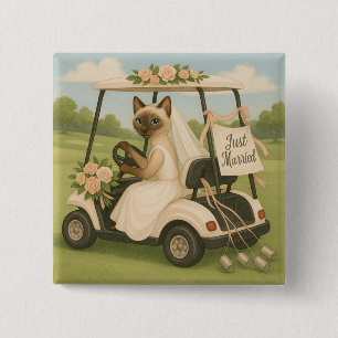 Golf Bride after Party 2 Inch Square Button