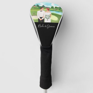 Golf Bride and Groom wedding in golf course  Golf Head Cover