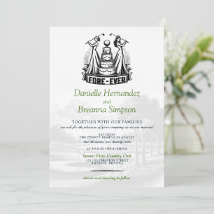 Golf Brides Wedding Invitation