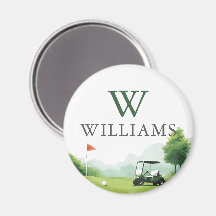 Golf Buggy Custom Name Monogram Golf Ball Marker