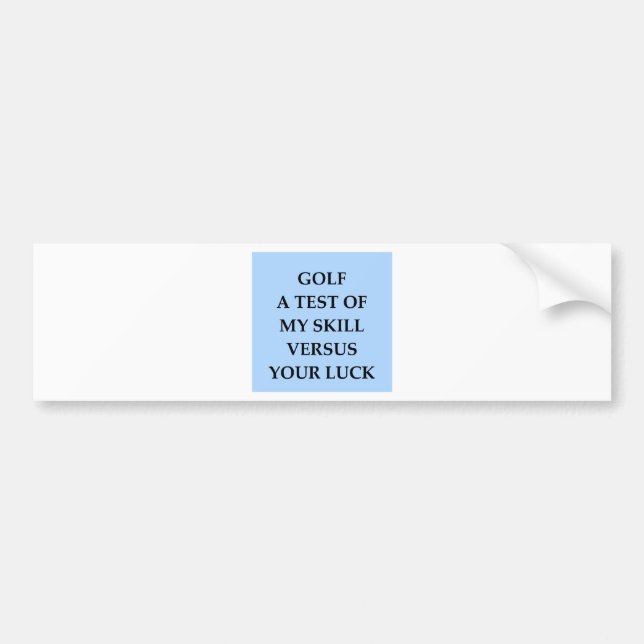 golf bumper sticker (Front)
