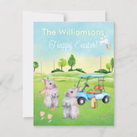 Golf Bunnies Charming Happy Easter Budget Holiday