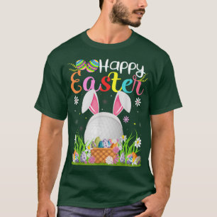 Golf Bunny Egg Hunting Funny Golf Happy Easter T-Shirt