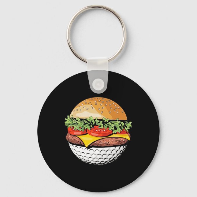 Golf Burger  Keychain (Front)