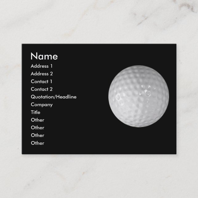 Golf Business Card (Front)