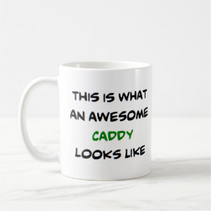 golf caddy, awesome coffee mug