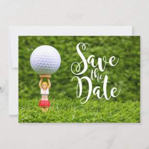 Golf caddy Save the Date  Invitation