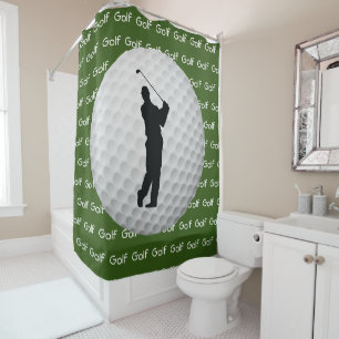 Golf Carrelage Texte Design Douche rideau