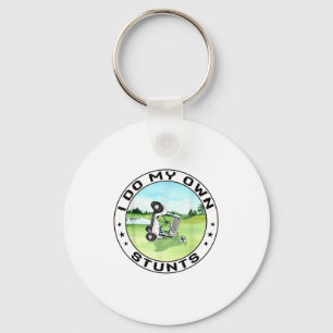 Golf Cart Accident I Do My Own Stunts Fun Present  Keychain