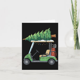 Golf Cart Christmas Tree Lights Funny For Men Wome Card