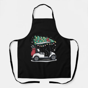 Golf Cart Christmas Tree Lights Xmas Sport Golfer  Apron