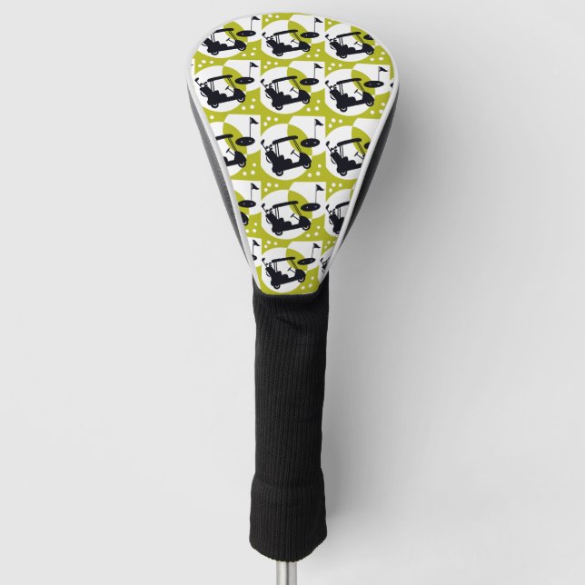 Golf cart, clubs, & greens head cover (Front)