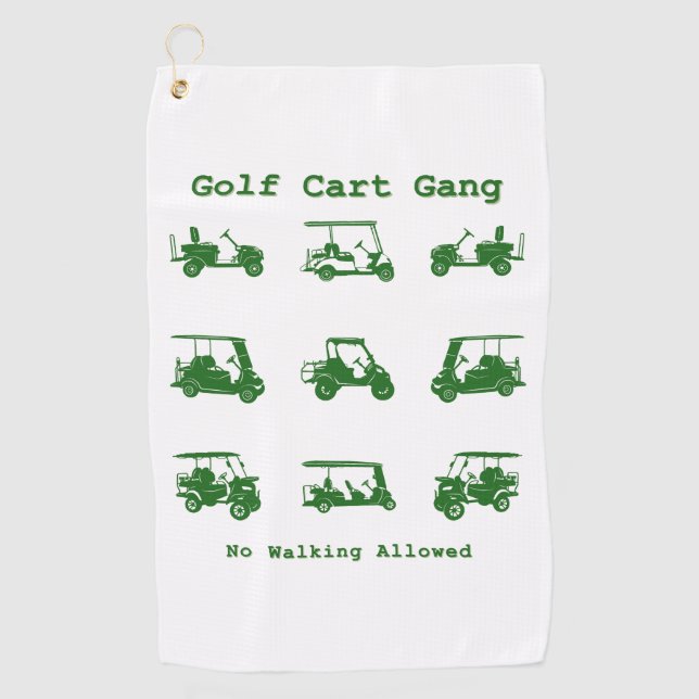 Golf Cart Gang Funny Golf Lover Gift Golf Towel (Front)