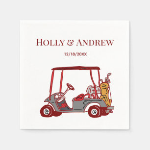 Golf Cart Golf Bag Club Wedding DIY Multi Color #2 Napkin