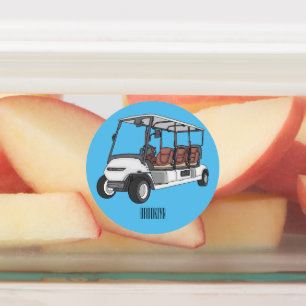 Golf cart / golf buggy cartoon illustration