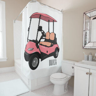 Golf cart / golf buggy cartoon illustration