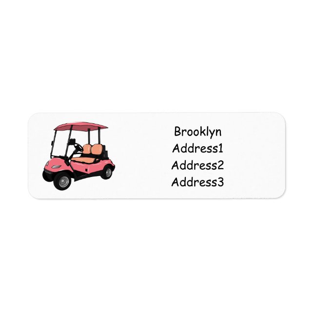 Golf cart / golf buggy cartoon illustration (Front)