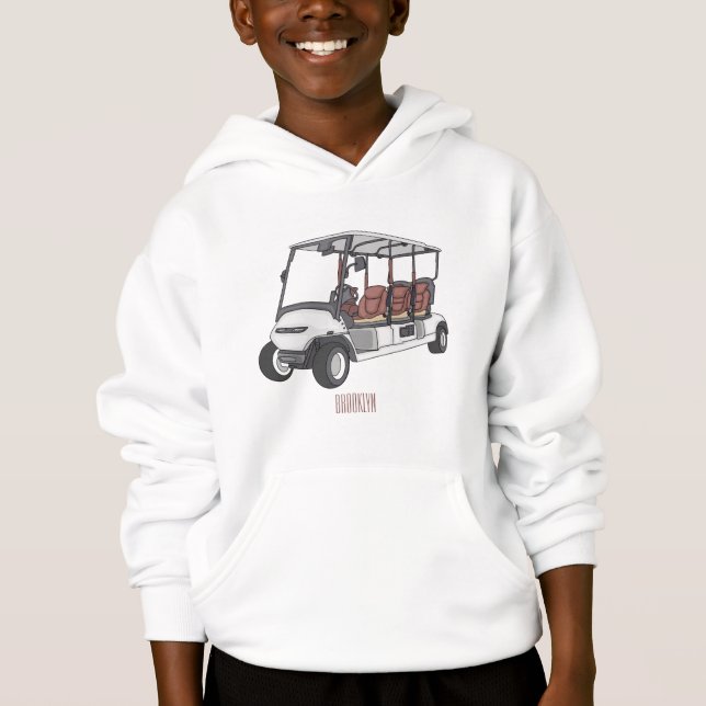 Golf cart / golf buggy cartoon illustration  (Front)