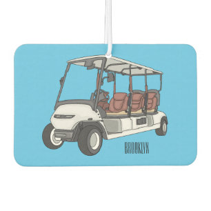 Golf cart / golf buggy cartoon illustration air freshener