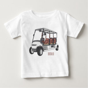 Golf cart / golf buggy cartoon illustration baby T-Shirt