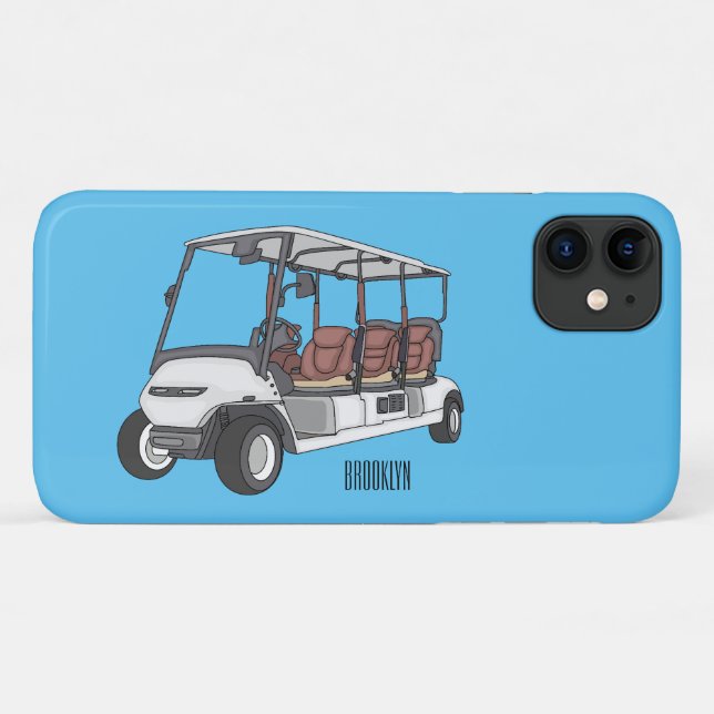 Golf cart / golf buggy cartoon illustration  Case-Mate iPhone case (Back (Horizontal))