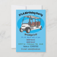 Golf cart / golf buggy cartoon illustration 
