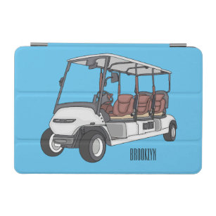 Golf cart / golf buggy cartoon illustration iPad mini cover