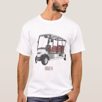 Golf cart / golf buggy cartoon illustration