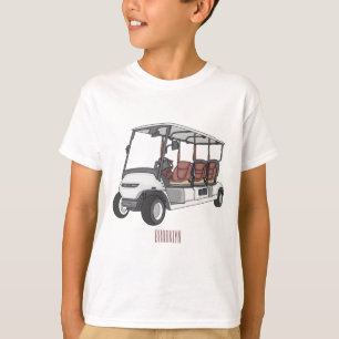 Golf cart / golf buggy cartoon illustration T-Shirt