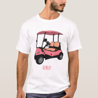 Golf cart / golf buggy cartoon illustration