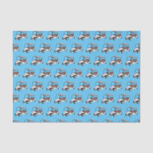 Golf cart / golf buggy cartoon illustration  tissue paper