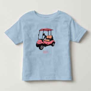 Golf cart / golf buggy cartoon illustration toddler t-shirt