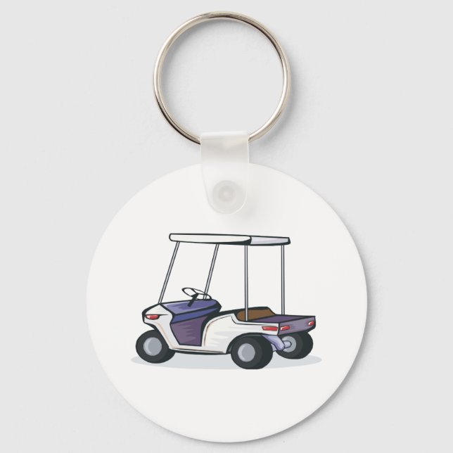 golf cart graphic keychain (Front)