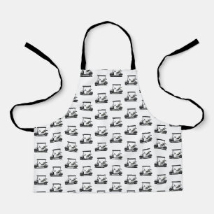 Golf Cart Green Fairway Boys Birthday Apron