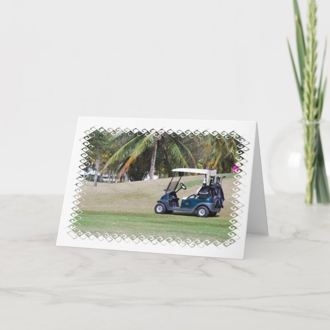 Golf Cart Greeting Card (Front)