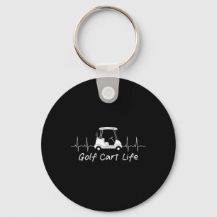 Golf Cart Life Funny Joke Parody Golfing Golfer Co Keychain
