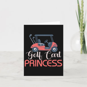 Golf Cart Princess Golfer Woman Girl  Card