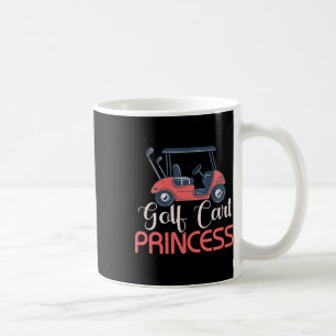 Golf Cart Princess Golfer Woman Girl Coffee Mug