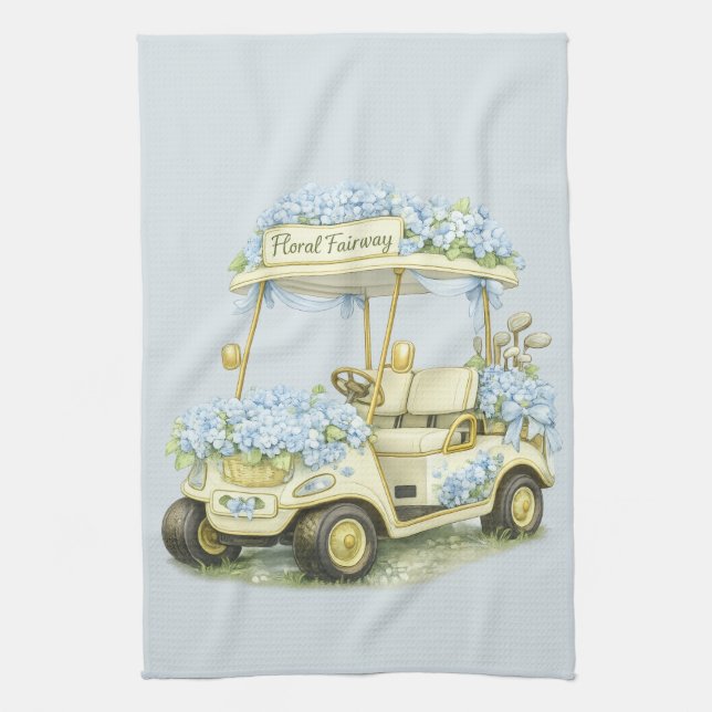 Golf Cart Tea Towel Gift for Women (Vertical)