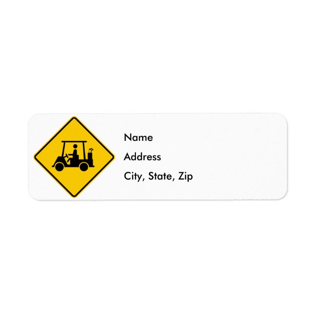 Golf Cart Traffic Highway Sign (Front)