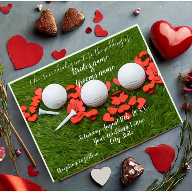 Golf carte balle de golf avec amour (Créateur téléchargé)